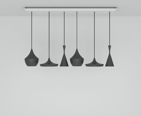 Tom Dixon Beat Black Range Linear Pendant System