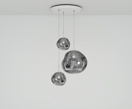 Tom Dixon Melt Chrome Trio Round Pendant System