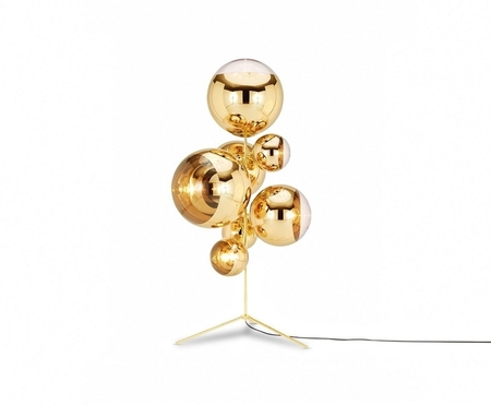 Tom Dixon Mirror Ball Stand Chandelier Gold