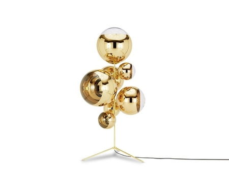 Tom Dixon Mirror Ball Stand Chandelier Gold