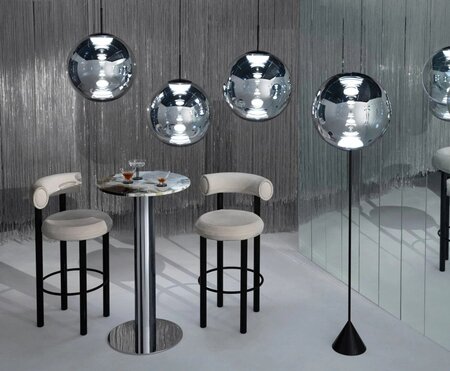 Tom Dixon Stehleuchte Globe Cone Chrom