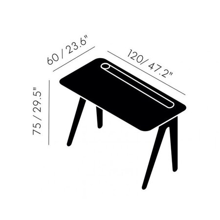 Tom Dixon Slab Desk 60 x 120 cm