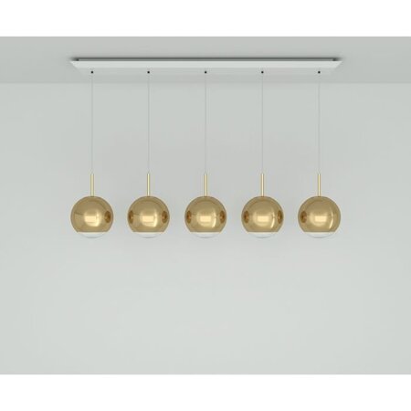 Tom Dixon Mirror Ball Gold Linear LED Pendant System - Pendelleuchten