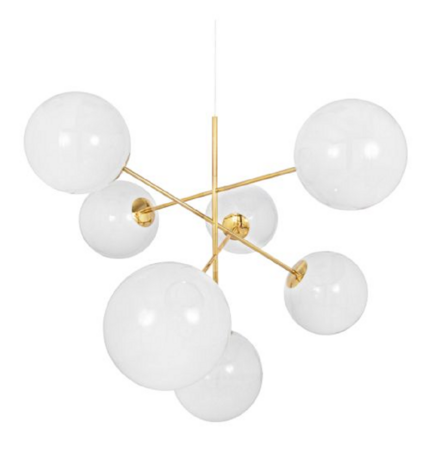 Tom Dixon Globe Chandelier Large LED - Pendelleuchte - Opal