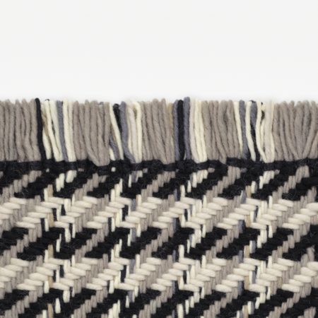 Kvadrat Dashes - Teppich - (0161 - Light Grey/Black/Creme)