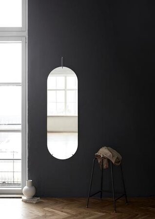 Moebe Tall Wall Mirror - Stainless Steel