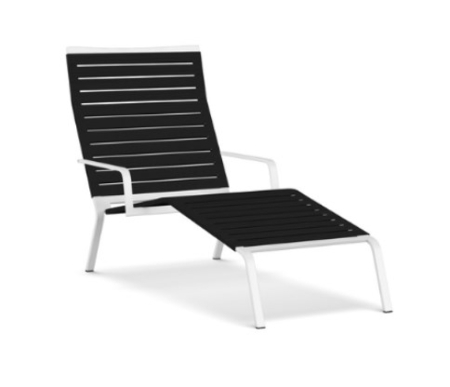 Kristalia Rest Chaiselongue - Gurte schwarz - Weiss