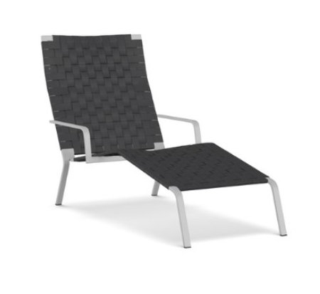 Kristalia Rest Chaiselongue - Riemen anthrazit - Alu