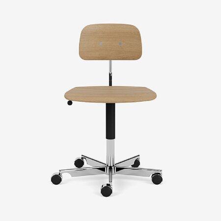 Montana KEVI 2533 mit gepolsterter Sitz-Ungepolstert-Aluminium 45P-Furnier Oak 300-Ohne polsterung