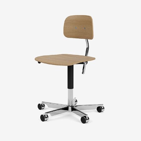 Montana KEVI 2533 mit gepolsterter Sitz-Ungepolstert-Aluminium 45P-Furnier Oak 300-Ohne polsterung