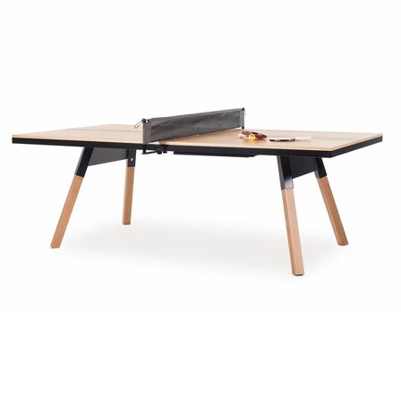 RS Barcelona You and Me 220 Ping-Pong Table - Oak_Black