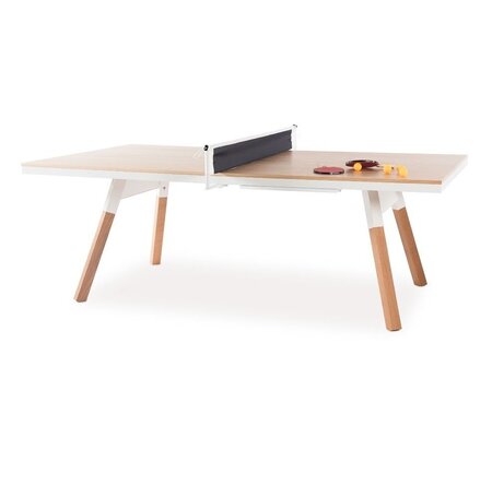 RS Barcelona You and Me 220 Ping-Pong Table - Oak_White