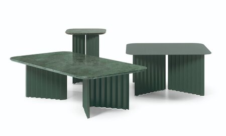 RS Barcelona Plec Rectangular Occasional Table Medium - Couchtisch 70x35,6x60 cm - Stahl - Grün