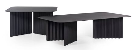 RS Barcelona Plec Rectangular Occasional Table Large - Couchtisch 115x30x60 cm - Stahl - Schwarz