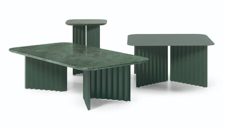 RS Barcelona Plec Rectangular Occasional Table Large - Couchtisch 115x30x60 cm - Stahl - Grün