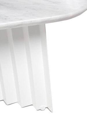 RS Barcelona Plec Rectangular Occasional Table Large - Couchtisch 115x30x60 cm - Mamor - Weiß Carrara