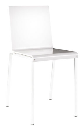 Zeus Bianca Stuhl - Farbe glänzend - monochrom - Weiss