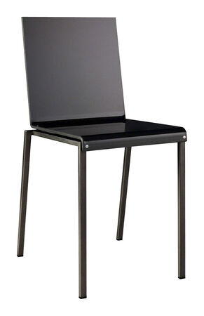 Zeus Bianca Stuhl - Farbe glänzend - monochrom - Schwarz