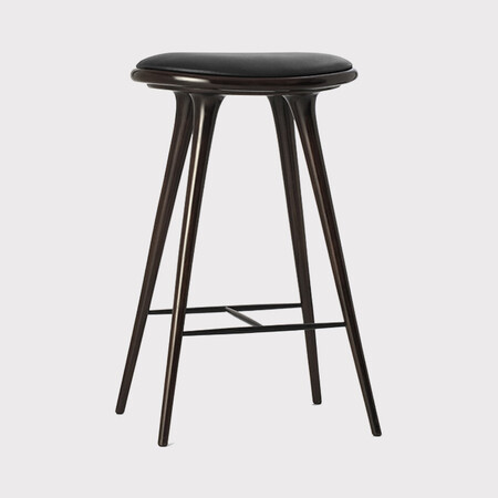 Mater High Stool 74 cm - Dark stained beechwood