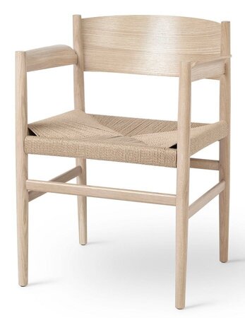 MATER NESTOR ARMCHAIR | MATT LACQUERED OAK | NATURAL PAPER CORD SEAT