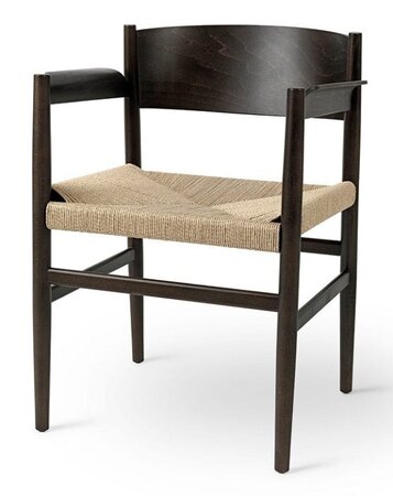 MATER NESTOR ARMCHAIR | SIRKA GREY BEECH | NATURAL PAPER CORD SEAT