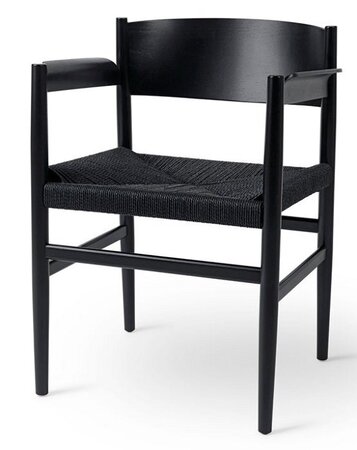MATER NESTOR ARMCHAIR | BLACK BEECH | BLACK PAPER CORD SEAT
