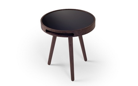 Woak Side Table Malin Glass-walnut