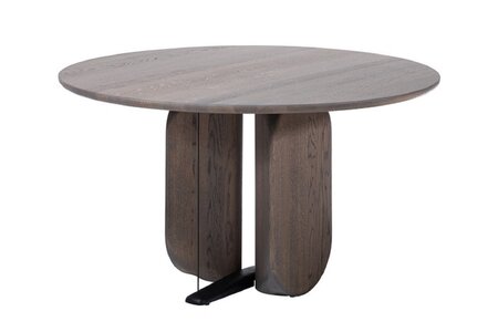 Woak Wherry round Dining Table-Runder Esstisch - Walnut