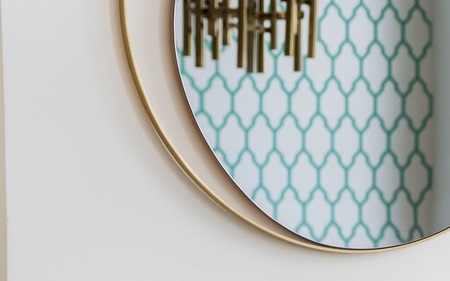 Red Edition Spiegel Ellipse Copper Pink Mirror Messing