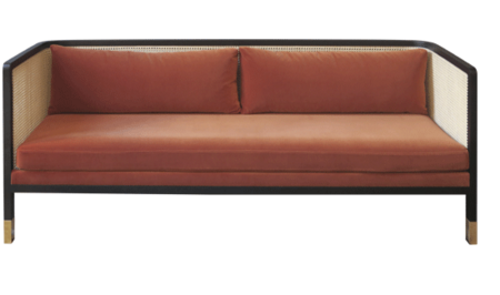 Red Edition Geflochtene Couch - Samt Fox