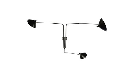  Serge Mouille Applique 3 bras pivotants Wandleuchte