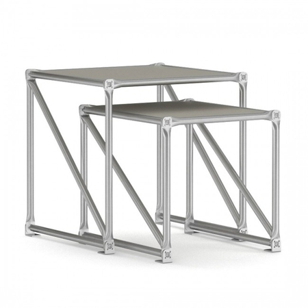 System 180 Cubes Beistelltisch-Set-sandgrau