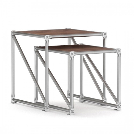 System 180 Cubes Beistelltisch-Set-walnuss
