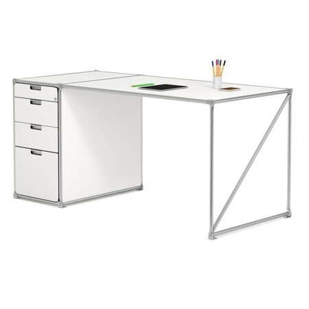 System 180 Office Schreibtisch Desktop - Weiss