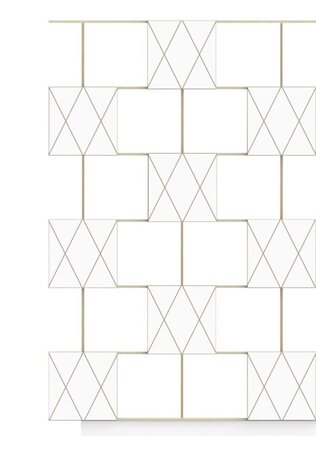 RADIS REGAL ROMB MEDIUM- Weiss Laminiertes Sperrholz