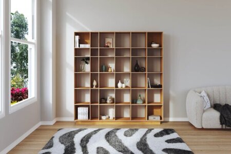RADIS REGAL GRID- 6X6- Eiche Furniert