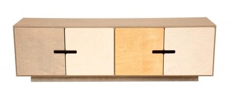 RADIS FERNSEHTISCH PIX 4 TÜREN- Pebble Grey Türen Weiss Osmo, Pebble Grey Und Light Oak
