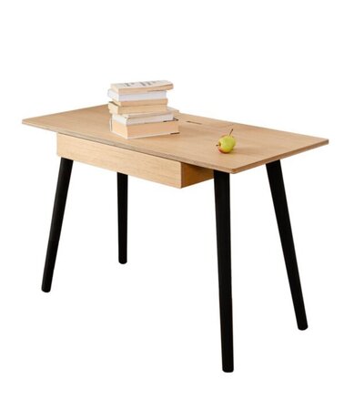 RADIS SCHREIBTISCH VISTA- Eiche Furniert, Beine Schwarz Flecken