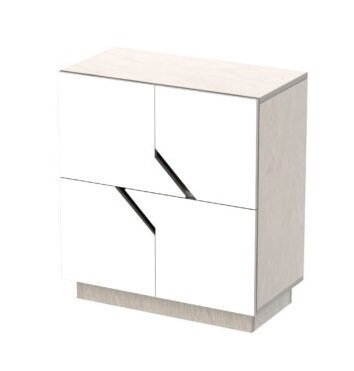 RADIS SIDEBOARD MAZE 2X2 4 TÜREN-  PEBBLE GREY, Türen WEISS CPL