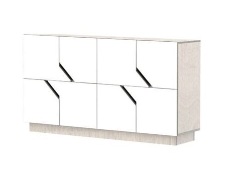 RADIS SIDEBOARD MAZE- 2X4-  PEBBLE GREY, Türen WEISS CPL
