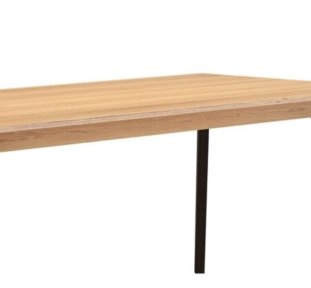 RADIS TISCH MAN - 125 CM - EICHE FURNIERT, beine SCHWARZ flecken