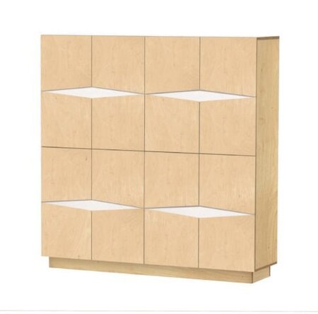 RADIS SIDEBOARD LOXI 4X4-16 TÜREN-  LIGHT OAK, WEISSER OSMO
