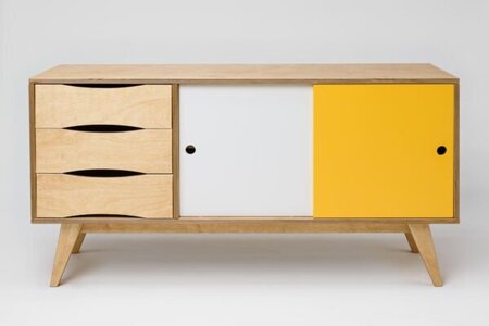 RADIS ANRICHTE SOSIXTIES 2 - GELB WEISS