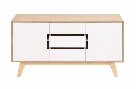  RADIS ANRICHTE HUH- MEDIUM OAK, Türen WEISS CPL
