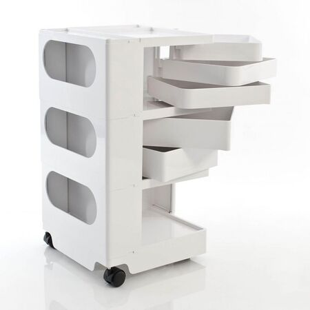 B Line Boby Rollcontainer - weiß/5 Schubkästen