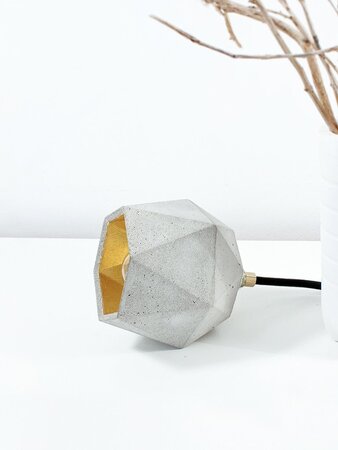 GantLights T2 up Bodenspot Trianguliert - Betongrau-gold