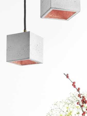 GantLights B6 Hängelampe Quadratisch Klein-kupfer