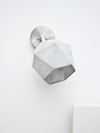 GantLights T2 Spot Wandlampe Trianguliert-betongrau-silber