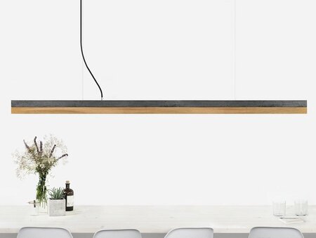 Gantlights C3 Dark/Oak Pendelleuchte Eichenholz Lang