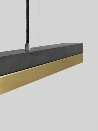 GantLights C3 brass Pendelleuchte Messing- Beton dunkel